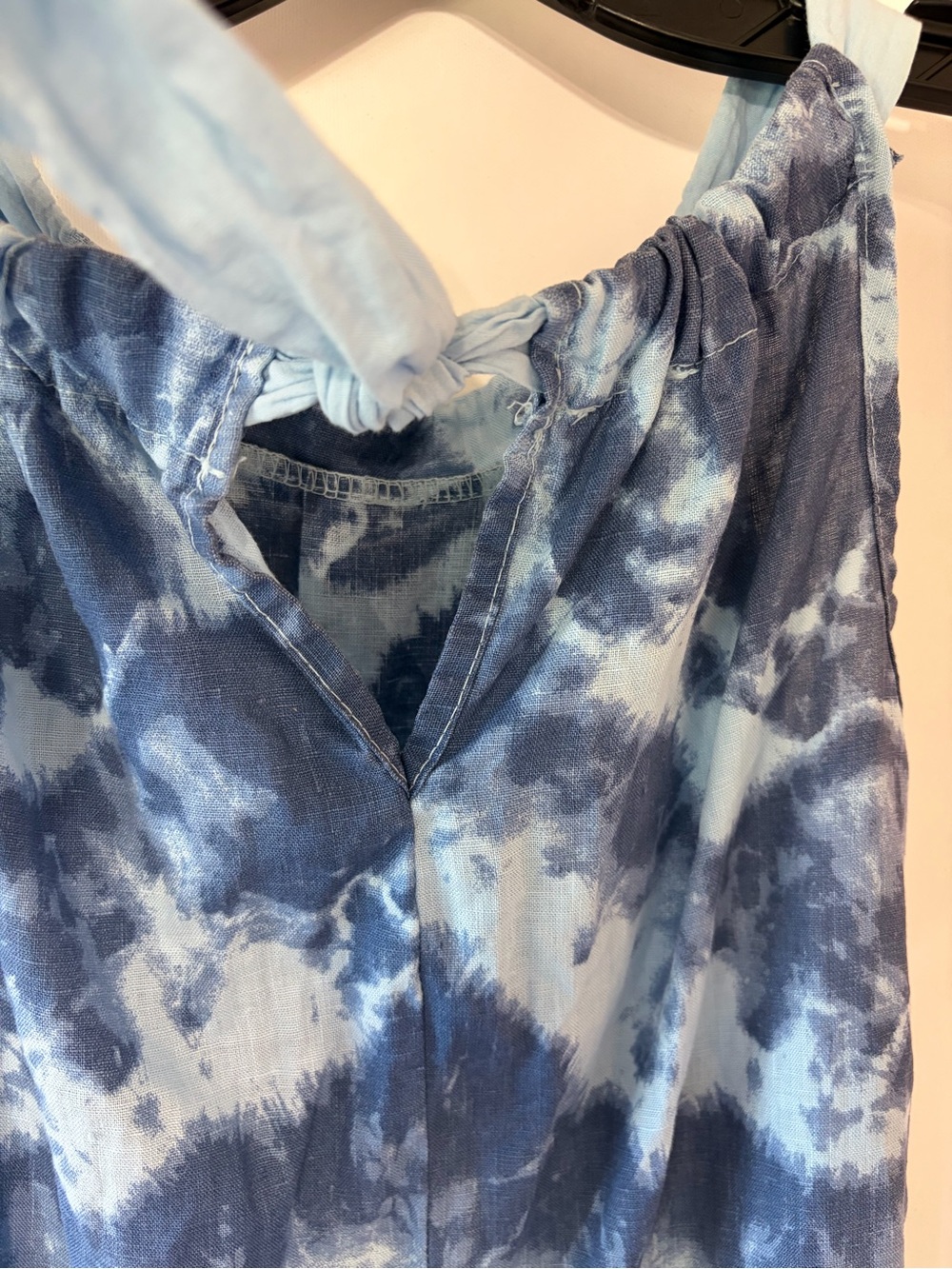 Bellambia Italy 100% Linen Tie Dye Halter Shift Dress Size XS Fits Small Medium - Picture 4 of 5